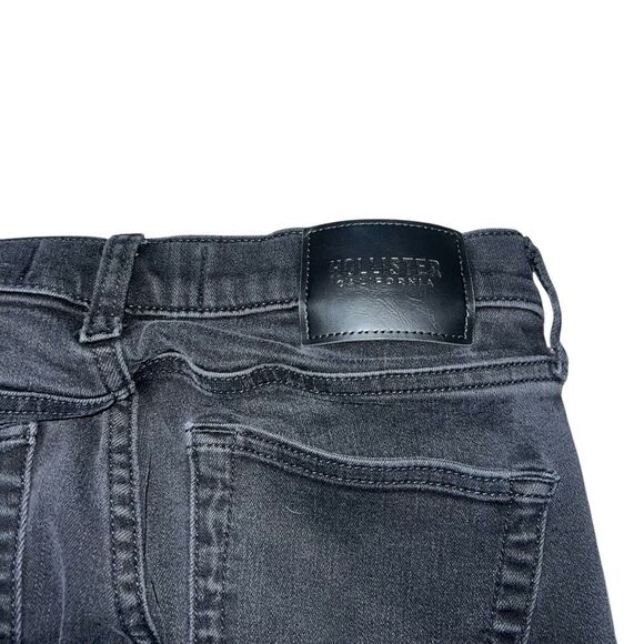 HOLLISTER Men’s Black Slim Straight Jeans Size W30 L32 - Picture 4 of 8